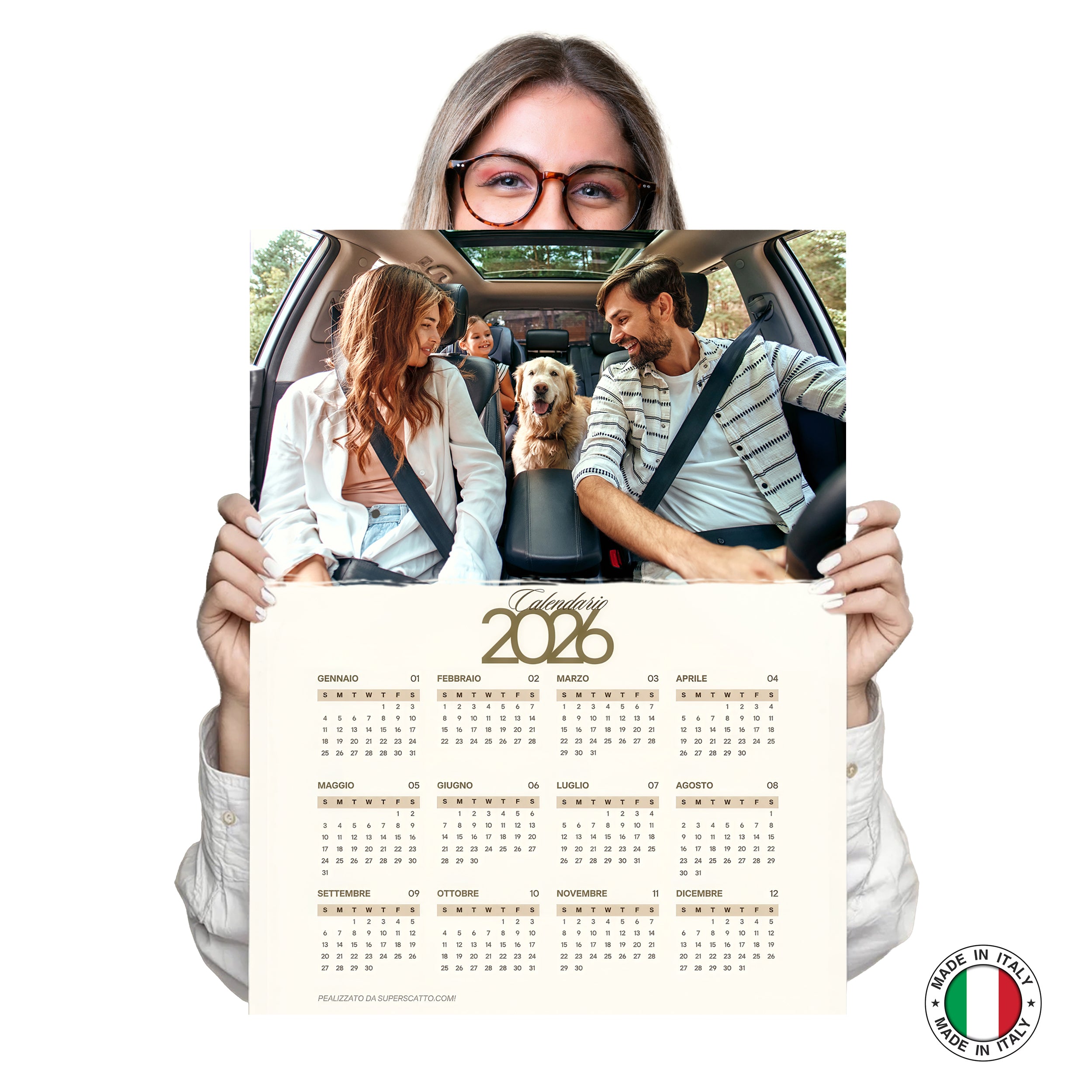Calendario 2026 Personalizzato - Il Regalo Perfetto per Rendere Speciale Ogni Giorno