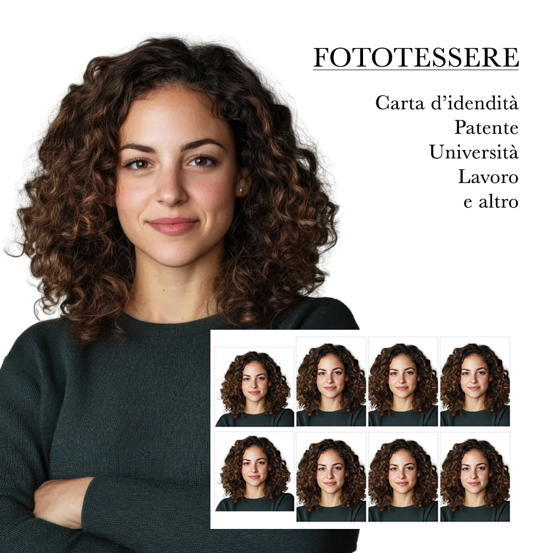 Fototessere personalizzate - KIT da 8PZ (PER OGNI TIPO DI DOCUMENTO)
